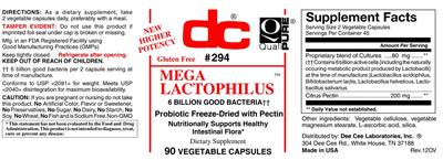 Label of Mega Lactophilus