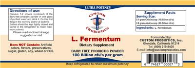 Label of L. fermentum