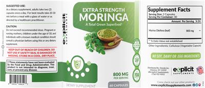 Extra Strength Moringa 800 mg