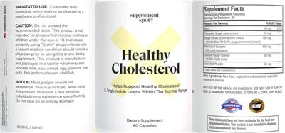 Photo of the Supplement Spot Healthy Cholesterol label