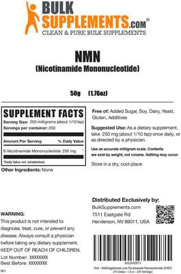 Originaletikett: NMN (Nicotinamide Mononucleotide)