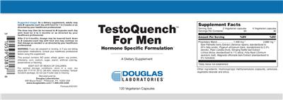 Photo of the Douglas Laboratories TestoQuench For Men Hormone Specific Formulation label