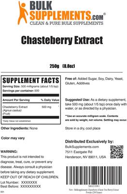 Photo of the BulkSupplements.com Chasteberry Extract label