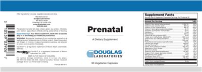Photo of the Douglas Laboratories Prenatal label
