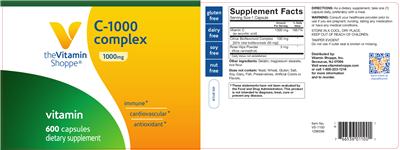 Photo of the The Vitamin Shoppe C-1000 Complex 1000 mg label