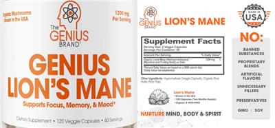 Photo of the The Genius Brand Genius Lion's Mane label