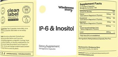 Photo of the Wholesome Story IP-6 & Inositol label
