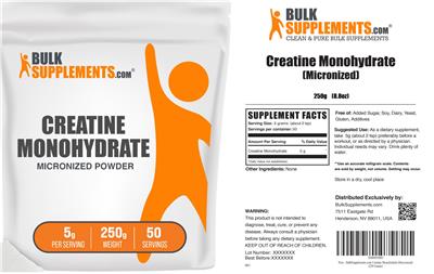 Product label image for Creatine Monohydrate Micronized Powder 5 g