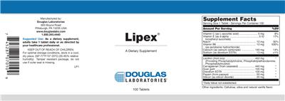 Photo of the Douglas Laboratories Lipex label
