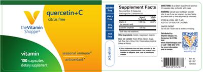 Photo of the The Vitamin Shoppe Quercetin+C label