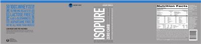 Photo of the Nature's Best Isopure Zero Carb Creamy Vanilla label