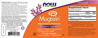 Photo of the NOW Magtein label