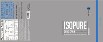 Photo of the Nature's Best Isopure Zero Carb Creamy Vanilla label