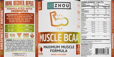 Label of Muscle BCAA Tropical Punch