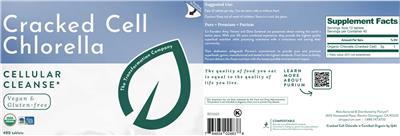 Photo of the Purium Cracked Cell Chlorella label