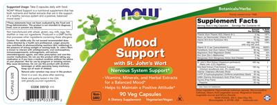 Photo of the NOW Mood Support label