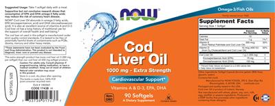 Cod Liver Oil 1000 mg - Extra Strength