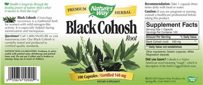 Black Cohosh Root Certified 540 mg