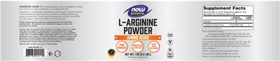Photo of the NOW Sports L-Arginine Powder label