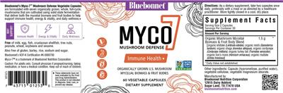 Photo of the Bluebonnet Myco 7 Mushroom Defense label