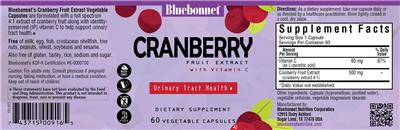 Photo of the Bluebonnet Cranberry Fruit Extract with Vitamin C label