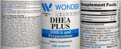 Photo of the Wonder Laboratories DHEA Plus label