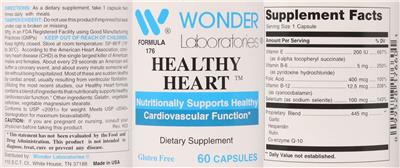 Photo of the Wonder Laboratories Healthy Heart label