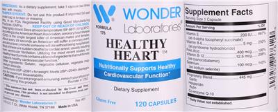 Photo of the Wonder Laboratories Healthy Heart label