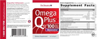 Photo of the Dr. Sinatra Omega Q Plus Resveratrol label