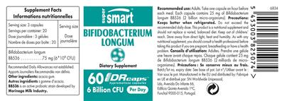 Product label for Bifidobacterium Longum