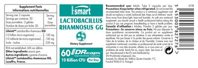 Photo of the SuperSmart Lactobacillus Rhamnosus GG 10 Billion CFU label