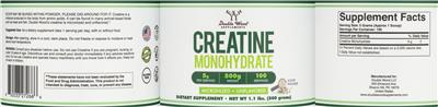 Photo of the Double Wood Supplements Creatine Monohydrate 5g Unflavored label