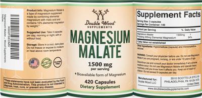 tme0811様【M01 3000粒】 Magnesium Malate 1500 mg (Label) | Dietary Supplement Label