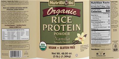 Organic Rice Protein Vanilla