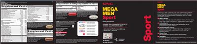 Photo of the GNC Mega Men Muscle Recovery & Support label