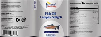 Photo of the Esmond Natural Fish Oil Complex Softgels label
