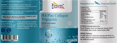 Photo of the Esmond Natural HA Plus Collagen Tripeptide label