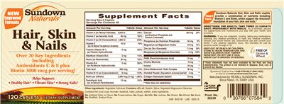 Photo of the Sundown Naturals Hair, Skin & Nails label