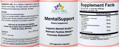 Photo of the Herbs SRA MentalSupport label