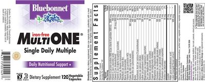 Photo of the Bluebonnet Multi One Iron-Free label