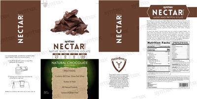 Photo of the Syntrax Nectar Naturals Natural Chocolate label