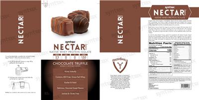 Photo of the Syntrax Nectar Sweets Chocolate Truffle label