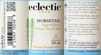 Photo of the Eclectic Herb Horsetail label
