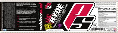 Photo of the PS ProSupps Mr Hyde Pre Workout Amplifier Grape label