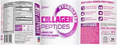 Photo of the Zammex Hydrolyzed Collagen Peptides Unflavored label