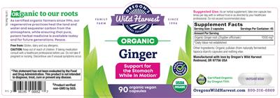 Photo of the Oregon's Wild Harvest Ginger label