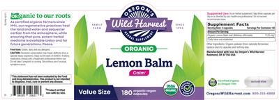 Photo of the Oregon's Wild Harvest Lemon Balm label