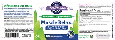 Photo of the Oregon's Wild Harvest Muscle Relax label