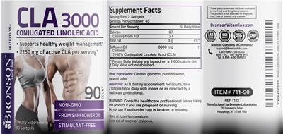 Photo of the Bronson CLA 3000 label