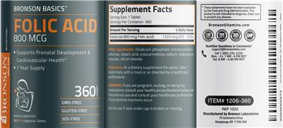 Folic Acid 800 mcg